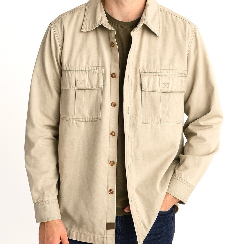 Vintage‎ Arrow Blue Jean Button Down Work Coat Quilted Utility Jacket, Size M